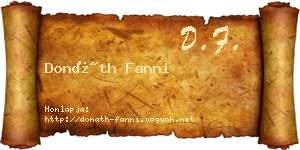 Donáth Fanni névjegykártya